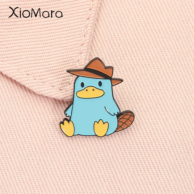 

Perry the Platypus Enamel Pin Cartoon Anime Characters Green Pet Brooch Lapel Backpack Badge Fashion Jewelry Gift for Friends