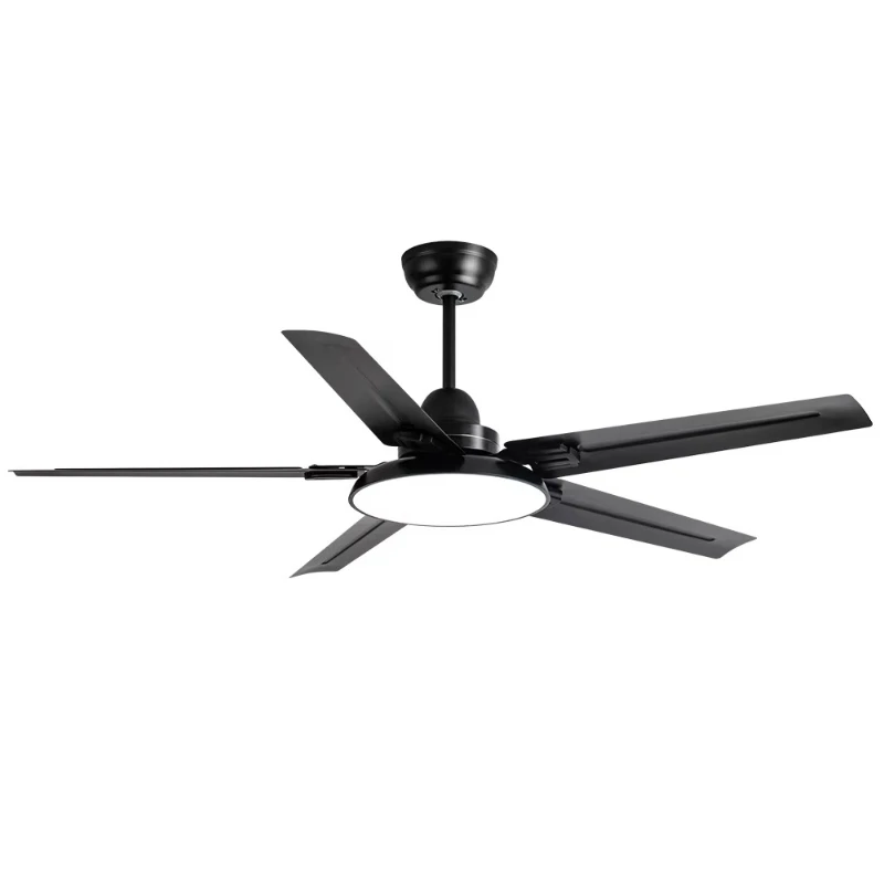 

52 56 Home Decor Iron 5 Blade Remote Control Modern Silent Lighted Ceiling Fan