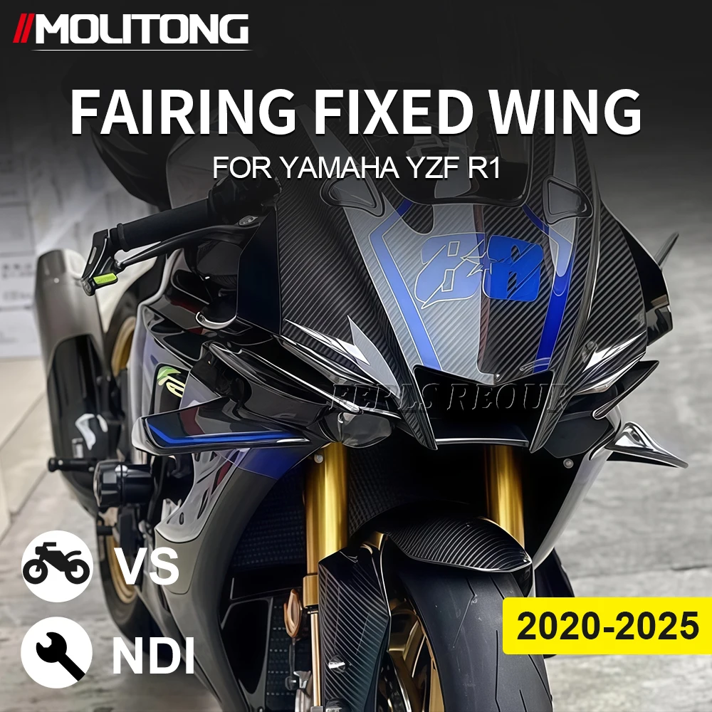 Voor Yamaha YZF R1 2020-2025 YZF R1 R1M 2020-2025 Motorfiets Accessoires Vaste vleugel kuip Kleine vleugel spoiler Aerodynamische vleugel