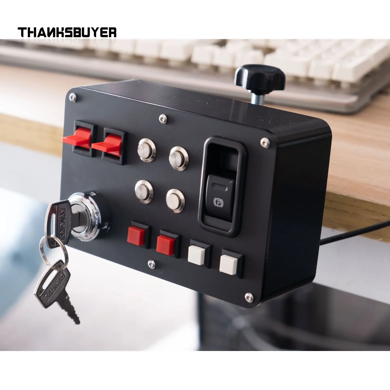 

Racing Game Simulation Central Control Box with PETG 3D-printed Shell Support USB Plug and Play