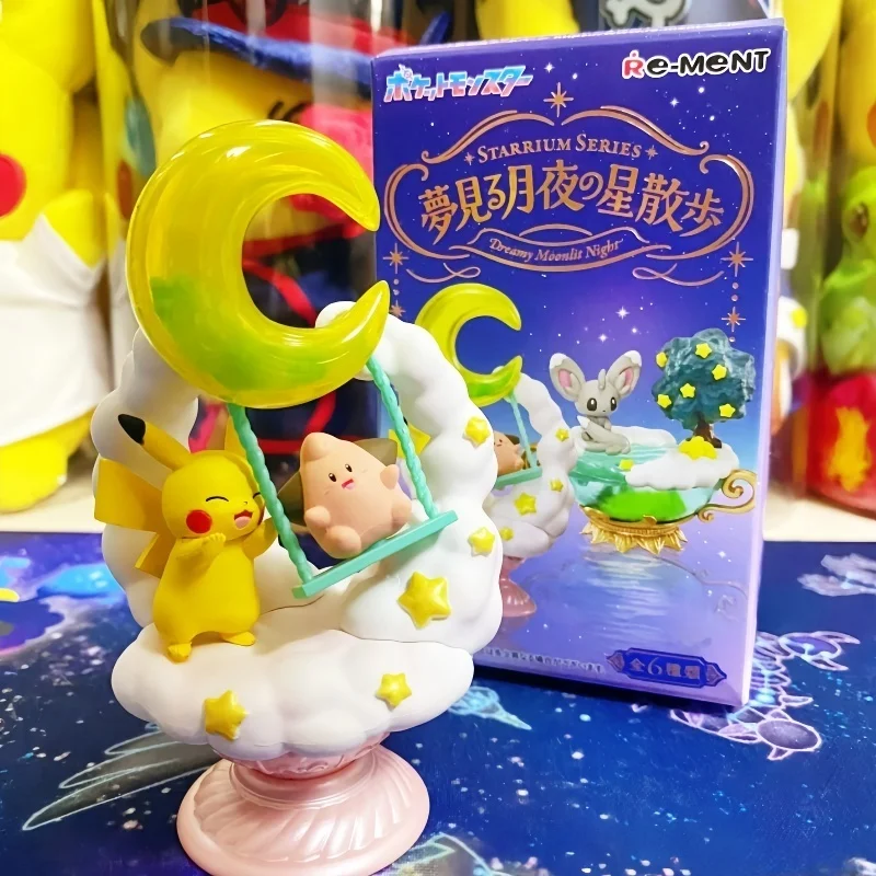 

Re-Ment Pokemon Starrium Series Dreaming moonlit night Absol Glaceon Minccino Pikachu&Cleffa Kirlia Ralts Ponyta Surprise Toys