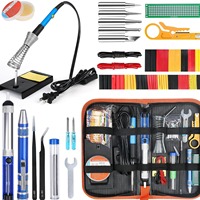 60w Soldering Iron with Switch 24 Pieces Set 110V/220V for Electronic and Electrical Welding