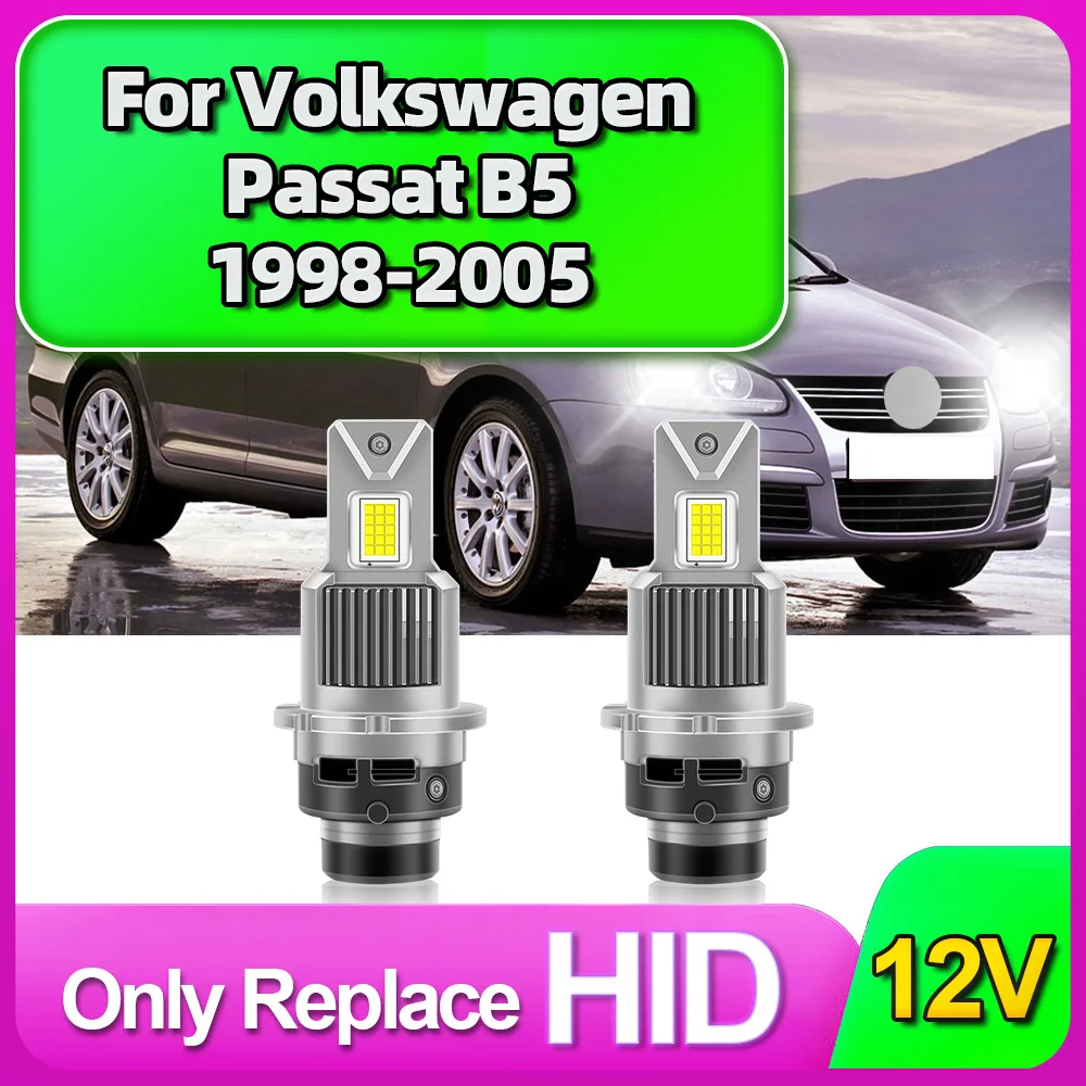 2PCS LED Headlight Bulbs D2S 150W Turbo LED Two Sided CSP Chip For Volkswagen Passat B5 1998 1999 2000 2001 2002 2003 2004 2005