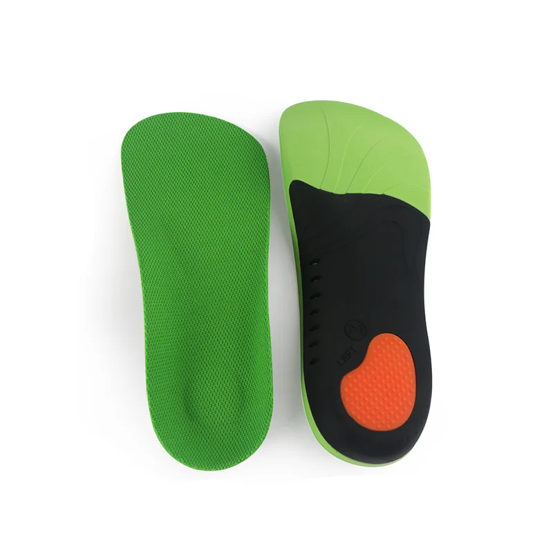 Arch Support Sports seven point mat GREEN ARCH SUPPORT INSOLE BREATHABLE SWEAT-ABSORBENT ARCH SUPPORT U-SHAPED HEEL