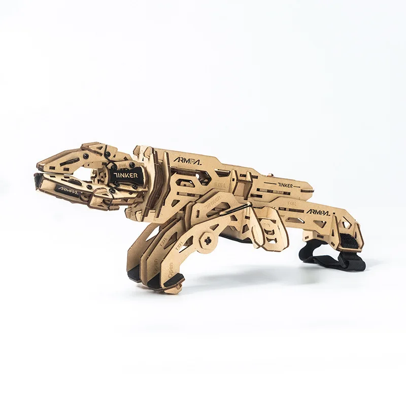 Modèle de bloc de construction assemblé en bois créatif, griffe mécanique, bras robotique déformé, jouet de bloc de construction de puzzle 3D, cadeaux pour garçons