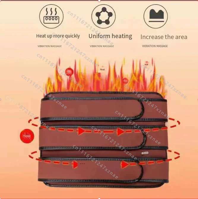 Body Shaping Heating Belt EMS Massager 3D Vibration 7 Temp 40-65°C Far Infrared Hot Compress Waist Abdomen Slimming Lymph Detox