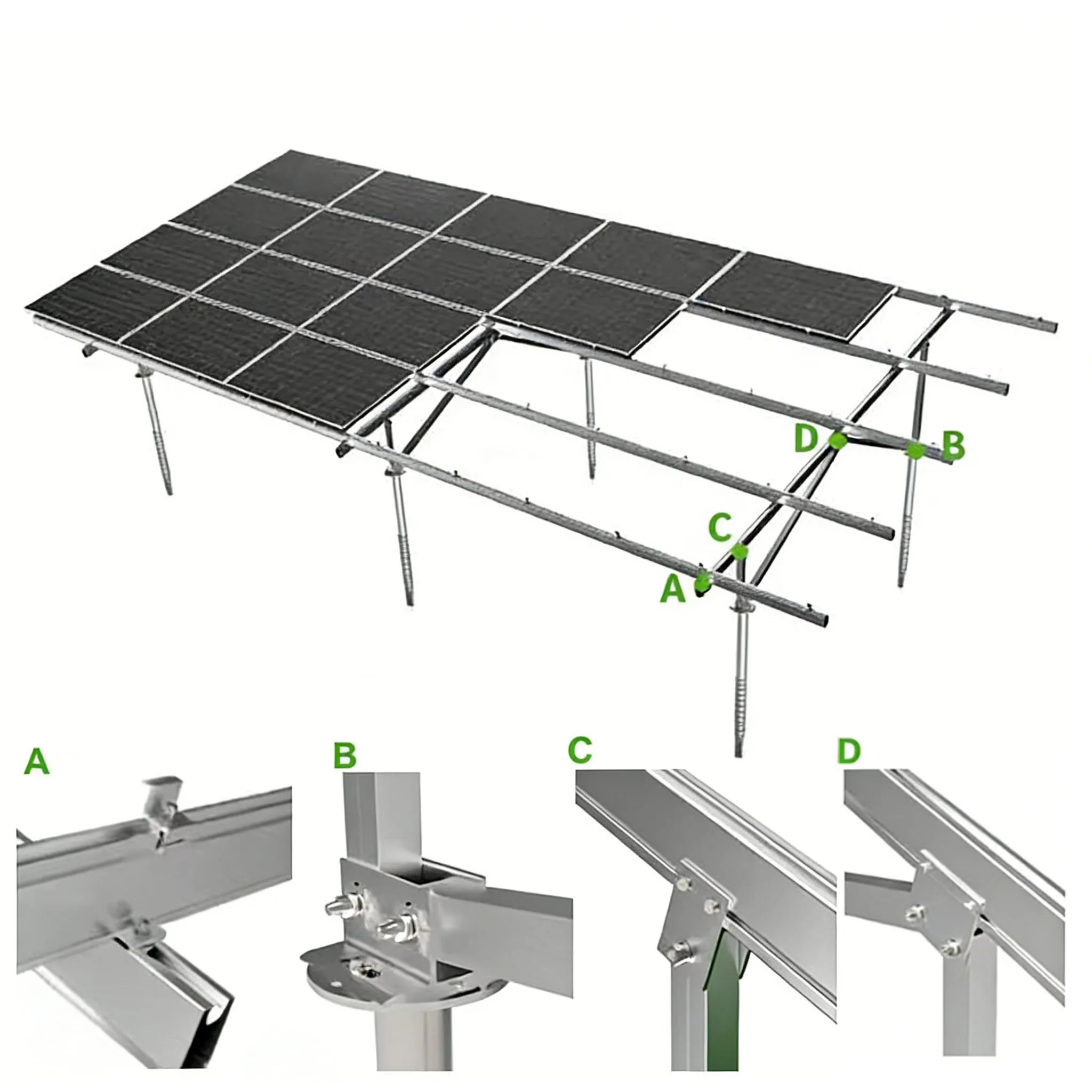 Agriculture Solar Farm Ground Mount Racking System Solar Farm Mounting System Solar Farm PV System Home Commercial Use
