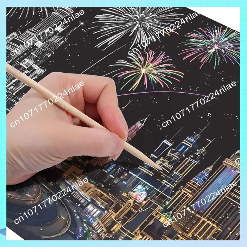 A17Z Handmade Accessories Adults Scratching Drawing Decompression Tool Toy Scraping Painting Birthday Gift DIY Craft