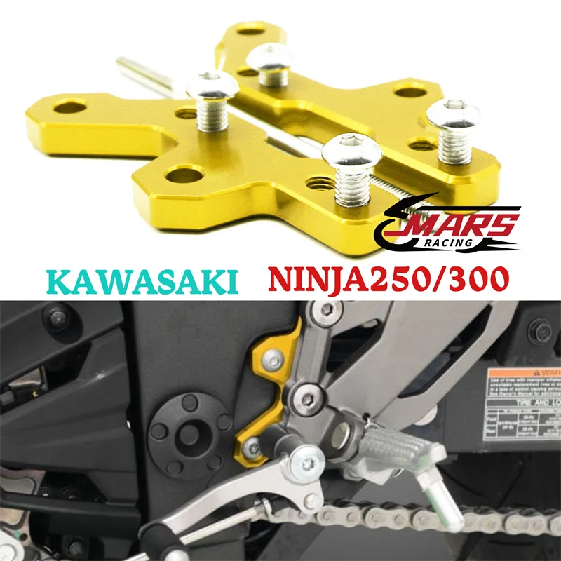 For Kawasaki NINJA250 NINJA300 Ninja250 Ninja300 2013-2018 Motorcycle Accessories CNC Aluminum Pedal Lifting and Moving Back