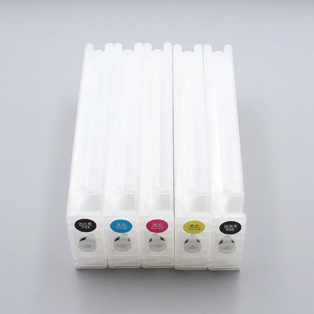 700ml Empty Refillable Ink Cartridge With One Time Chip For Epson Surecolor T3000 T3200 T5200 T7200 T3270 T5270 T7270 T5000