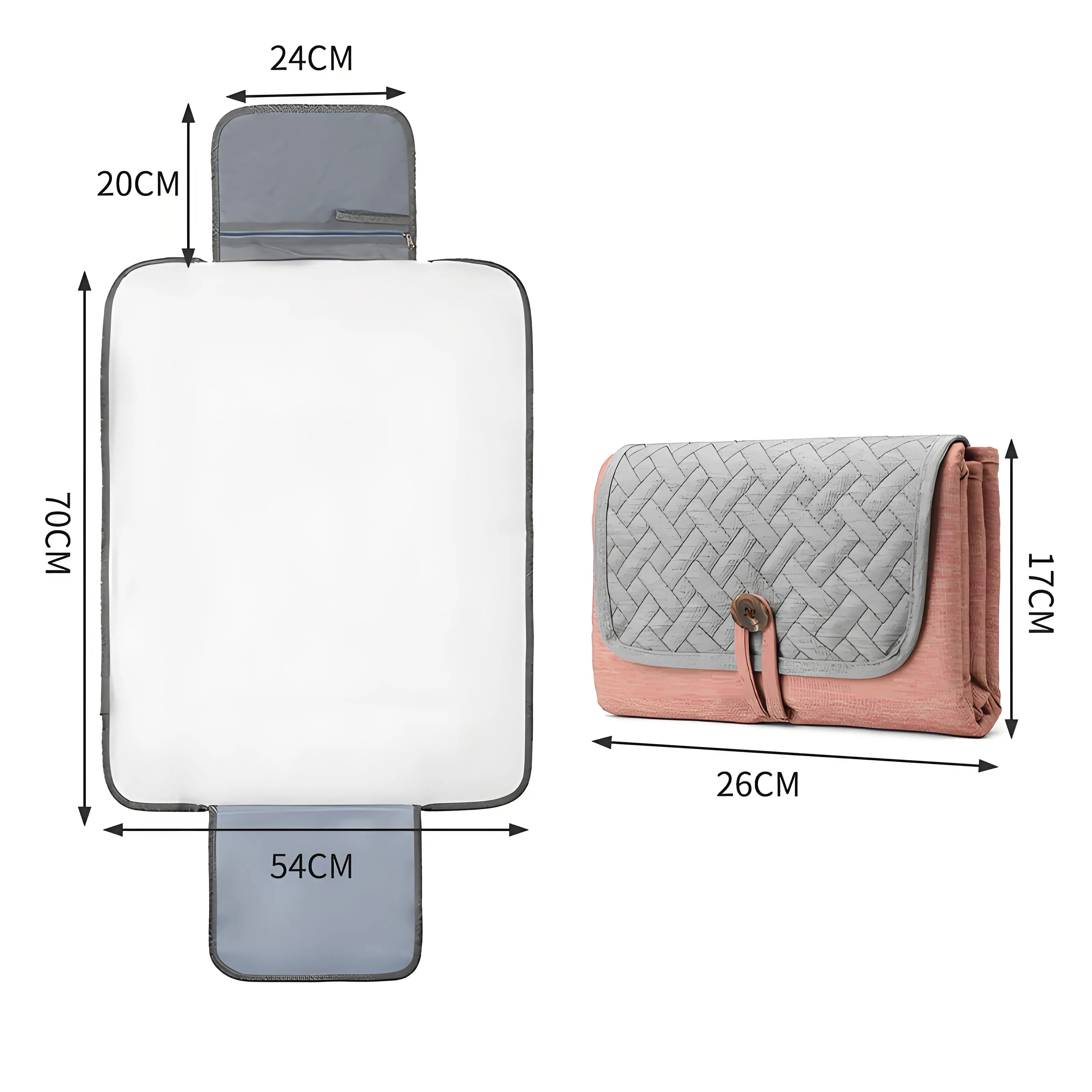 منصات الحفاضات المحمولة |   وسادات رامي خفيفة الوزن مقاومة للماء للسفر والاستخدام المنزلي للأطفال