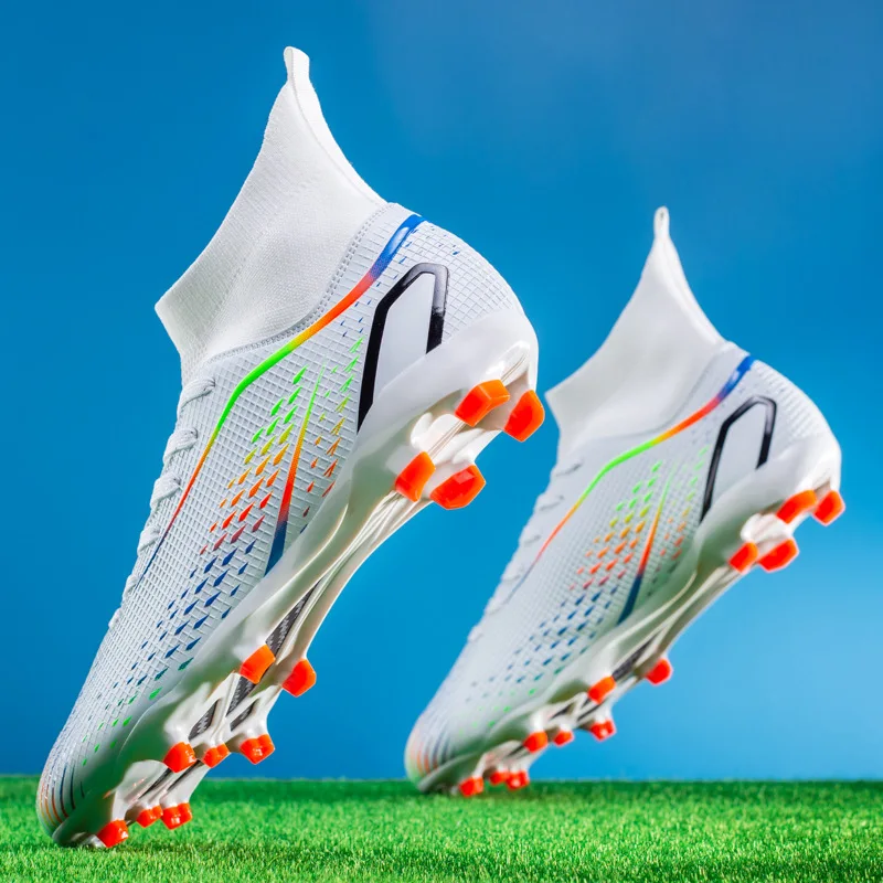 

Professional High Top Anti-Skid Wear-Resistant Training Shoe FG/TF Men's Soccer Shoes Children's Football Boots Outdoor Sneakers