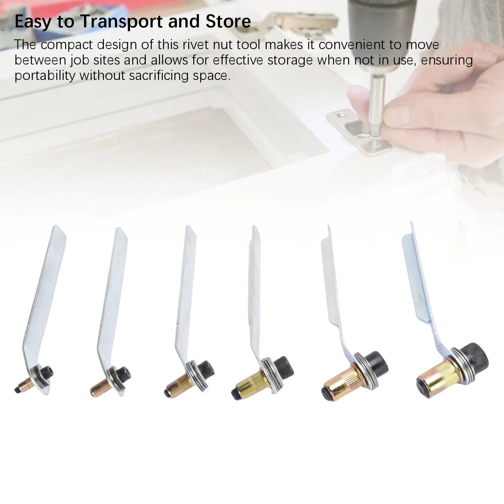 

6 шт., инструмент для заклепок и гаек, углеродистая сталь, ручной инструмент для заклепок, двойная функциональность, экономия труда, женская головка для промышленного дома