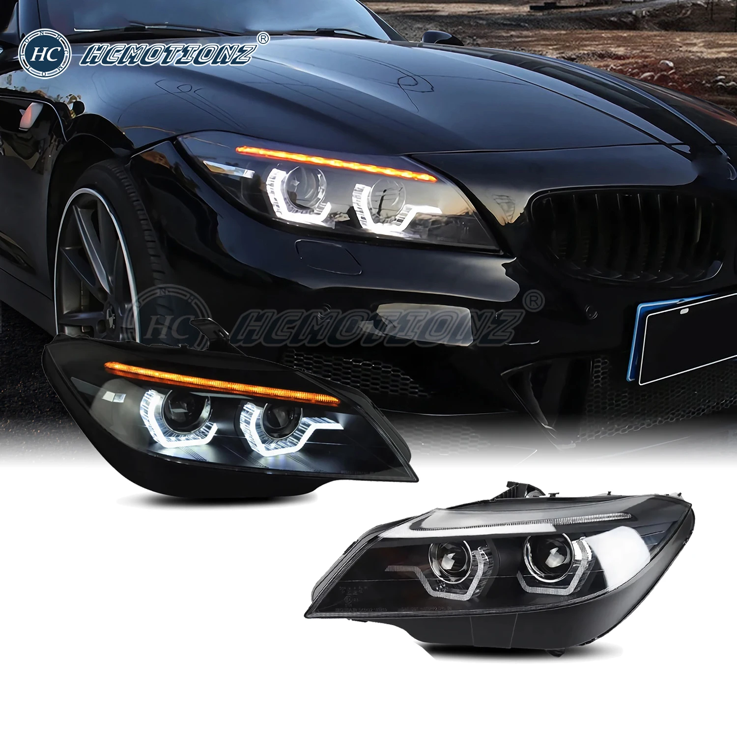 

HCMOTIONZ LED Head Lights For BMW Z4 E89 2009-2016 Sequential Turn Signal Car Front Lamps Assembly Accessories Original Xenon