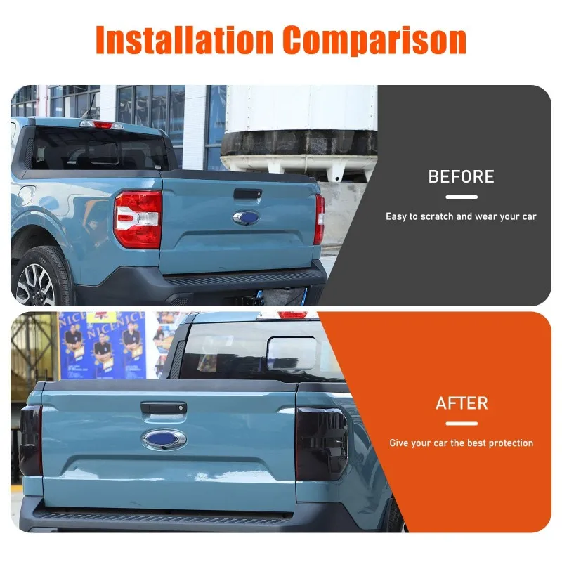 

Накладка на задний фонарь, аксессуары для Ford Maverick 2022-2026, дымчатая защита заднего фонаря