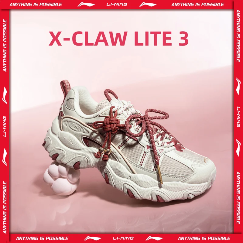 

Li-Ning Women's X-CLAW LITE 3 Lifestyle Shoes Lightweight Comfortable Fashionable Shoes LiNing Classic Casual Sneakers AGCW004