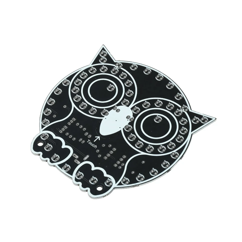 Owl Shaped LED Soldering Learning Kit Touch Control DIY Electronic Practice Board for STEM Beginners Creative Present
