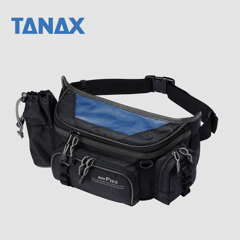 TANAX 6.3L Motorcycle Waist Bag Men Waterproof Rider Fanny Pack Hip Bag Touch Screen Phone Bag MFK-202 Nylon Material