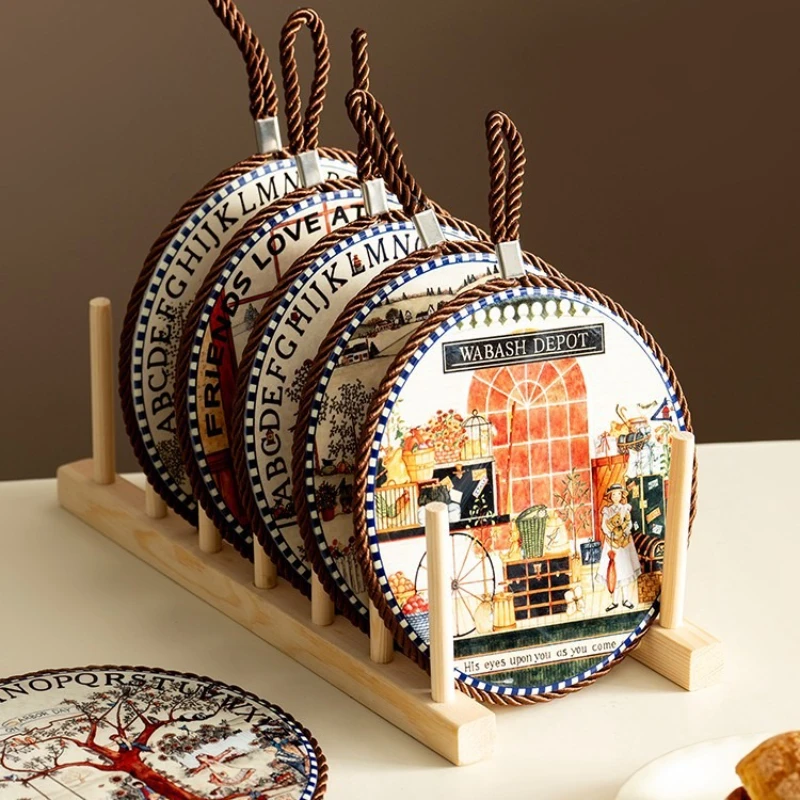 

Керамические грелки в стиле ретро в американском стиле — высокая температура, защита от ожогов, для стола/мисок/кастрюлей, бытовые салфетки