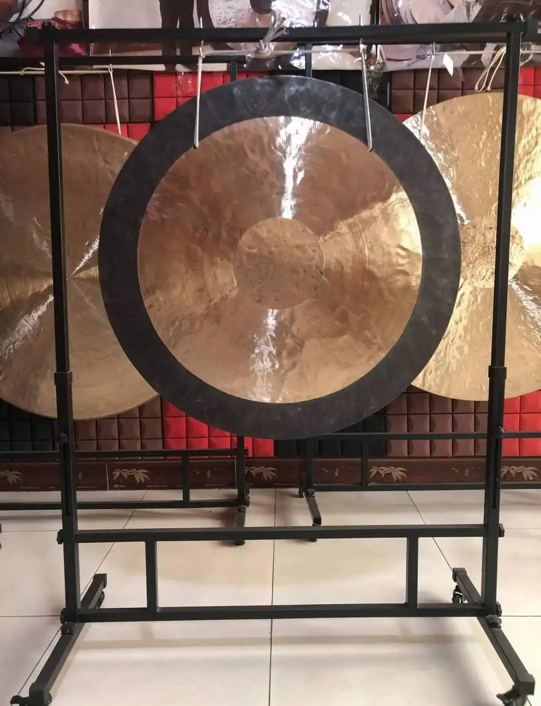 

Professional Sound Healing Gongs-38"/95cm Large Deep Wave Wind Gong with mallet Feng Gong Meditation Percussion Instrument