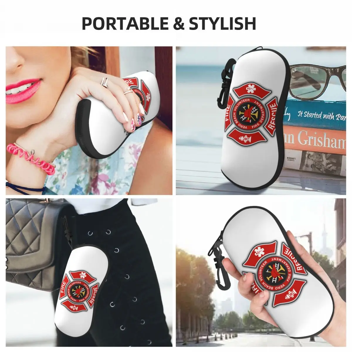 Fire Rescue Firefighter Shell Eyeglasses Protector Cases Cute Sunglass Case Glasses Pouch