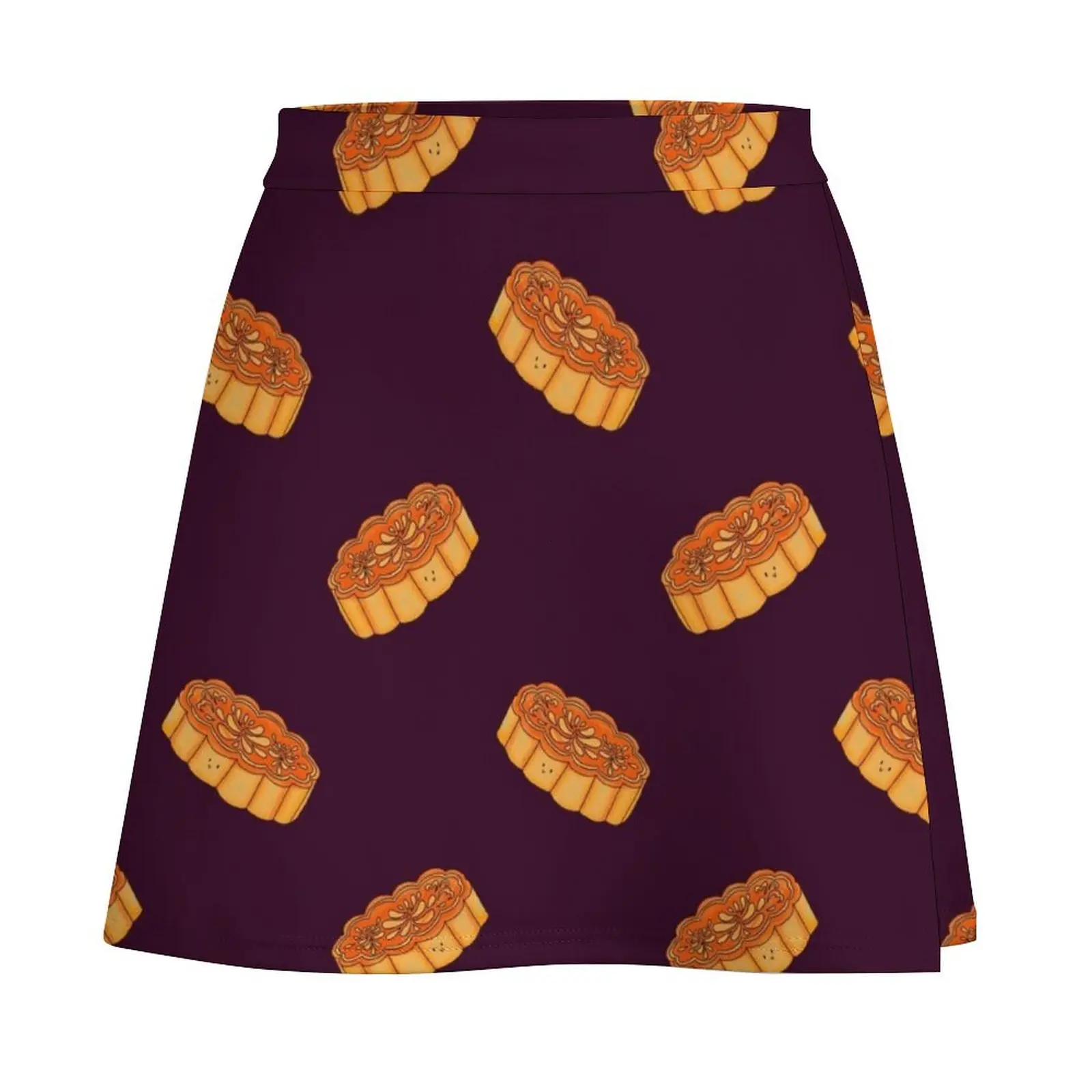 Round Round Mid Autumn Mooncake Mini Skirt night club women Women skirts Female dress Skirt shorts Mini Skirt