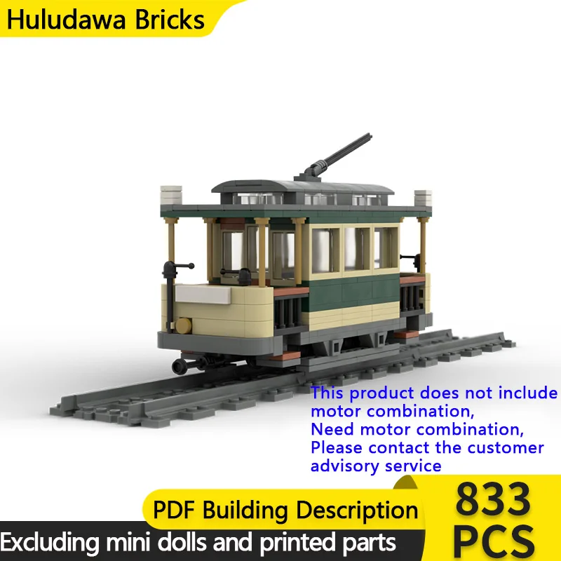 

City Car Model MOC Building Bricks Railway Typ I Electric Tram Modular Technology Children Holiday Gifts Assemble Toys Suit