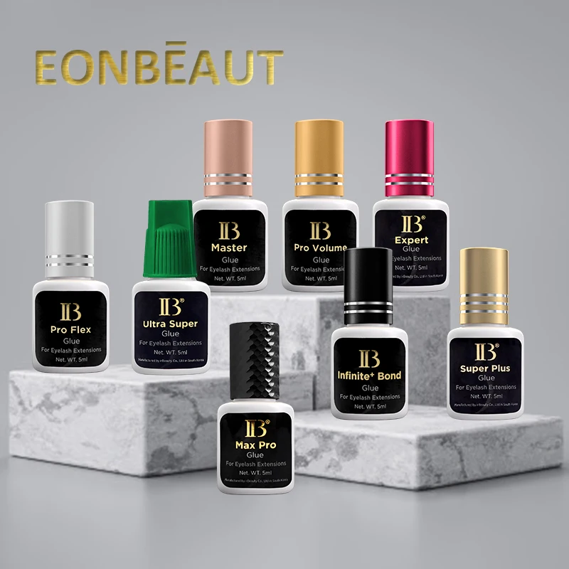 IBeauty Super Plus Extensions de cils adhésives 5ml série de colle IB Original corée séchage rapide longue durée de rétention faible Irritation