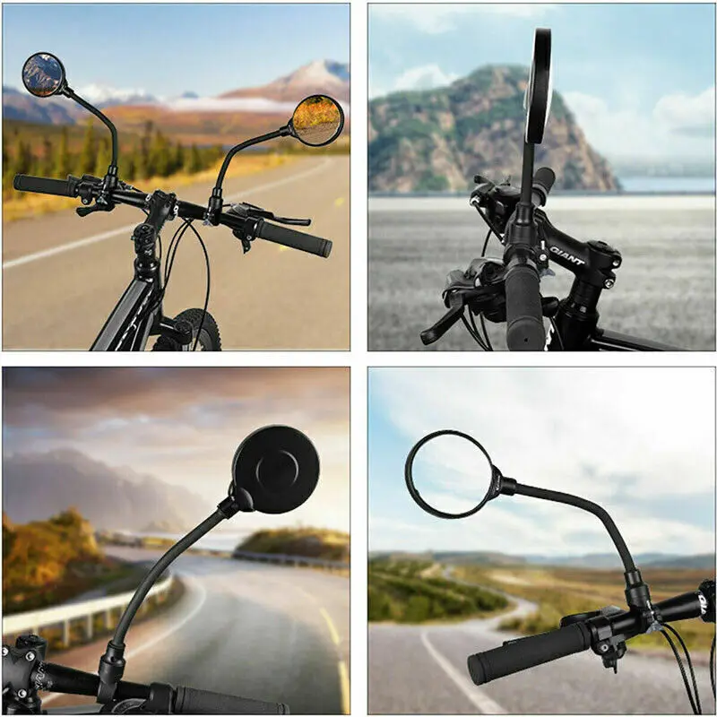 

1/2pcs Electric Vehicle Rearview Mirror Adjustable Flexible Bike Handlebar Rear View Mirror Motorcycle Bicycle Accessory