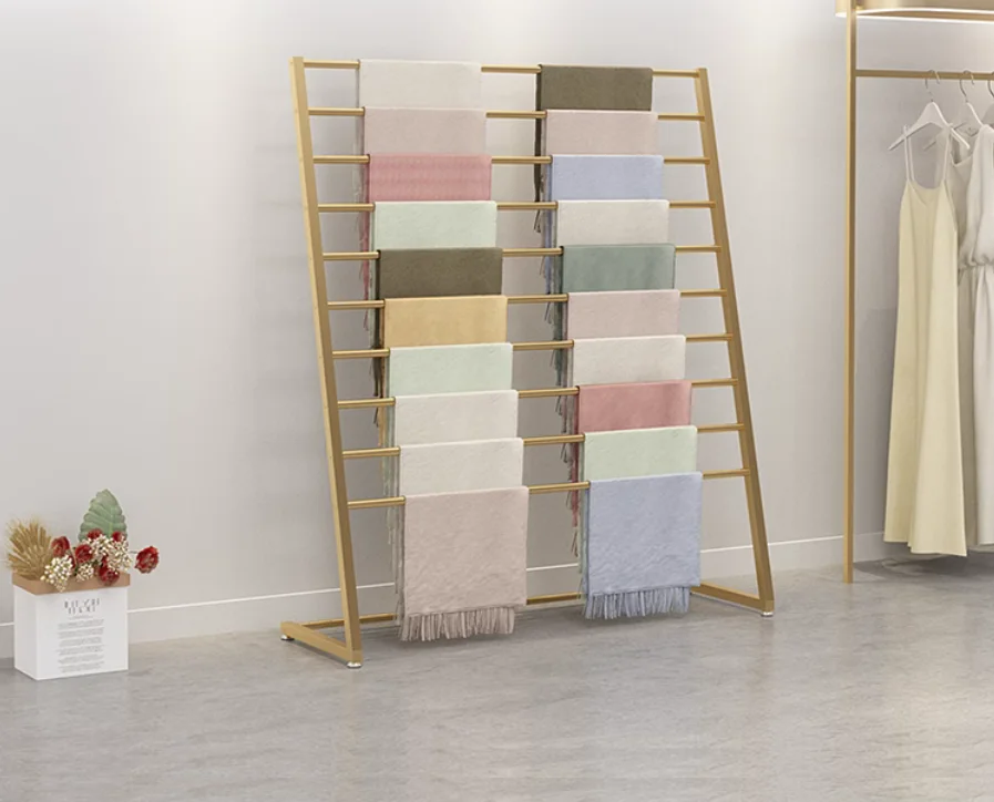 

Scarf Display Rack, Pant Rack Layered Cloth, Wrapping Paper Organizer Display Rack