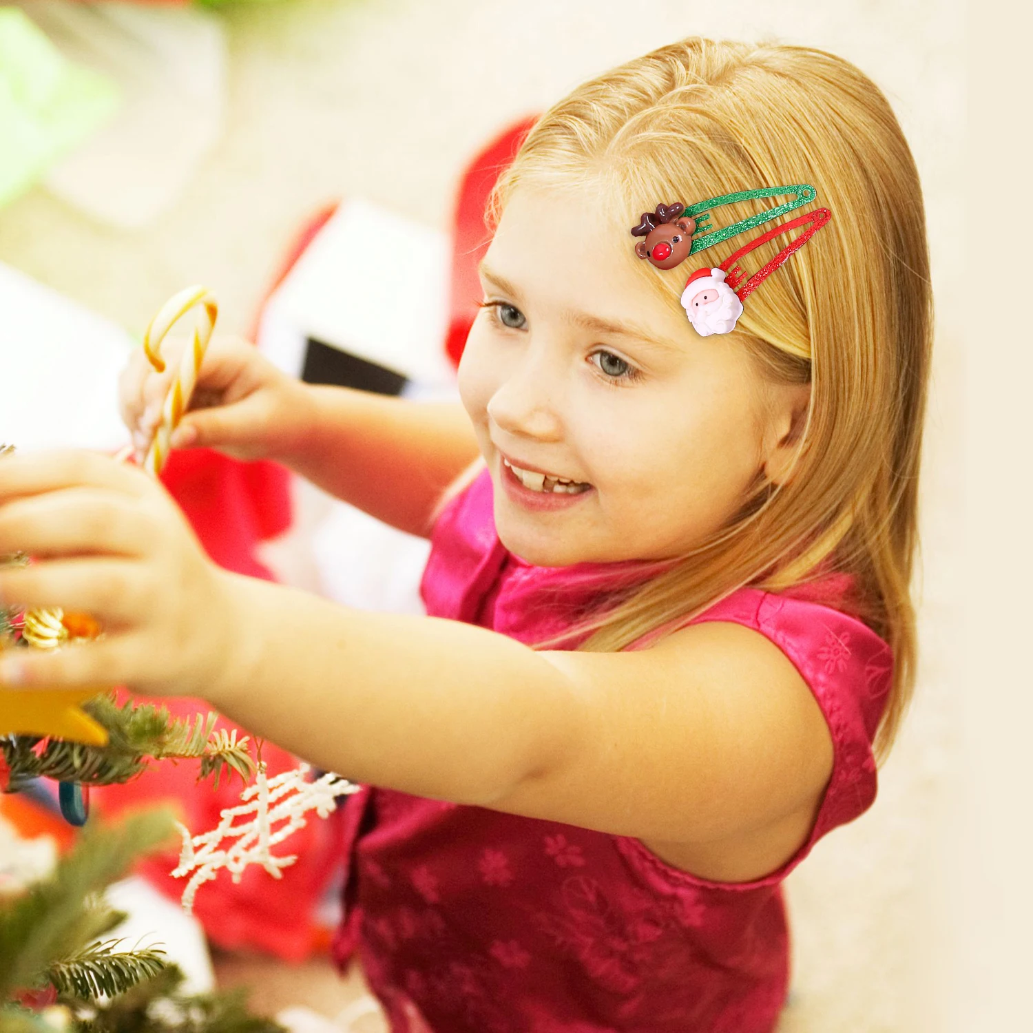 10/20/30 قطعة الكرتون عيد الميلاد مقاطع الشعر الفتيات حفلة المشابك الشعر مقاطع عيد الميلاد مشبك شعر الأطفال إكسسورات شعر الأطفال #5