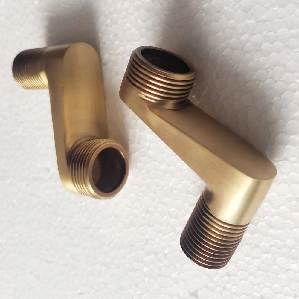 Antique Brass Wall Mounted Claw Foot Bath Tub Rain Shower Faucet Adjustable Adapter Swing Arms / Bathroom Accessory zba181