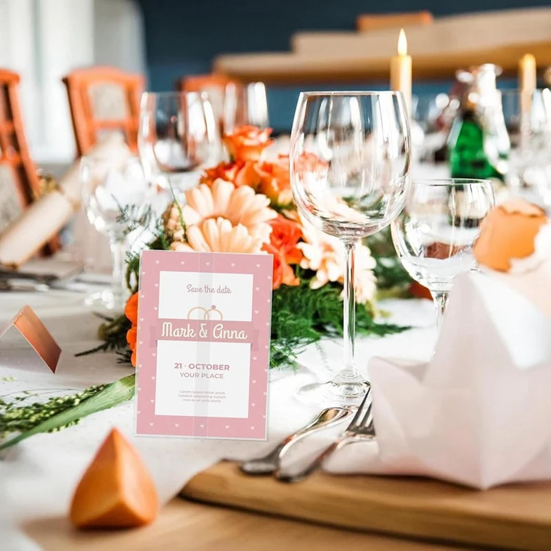 Top-120 Pcs Vellum Jackets For 5X7 Invitations Pre-Folded Vellum Paper Wedding Invitation Wraps Translucent Paper