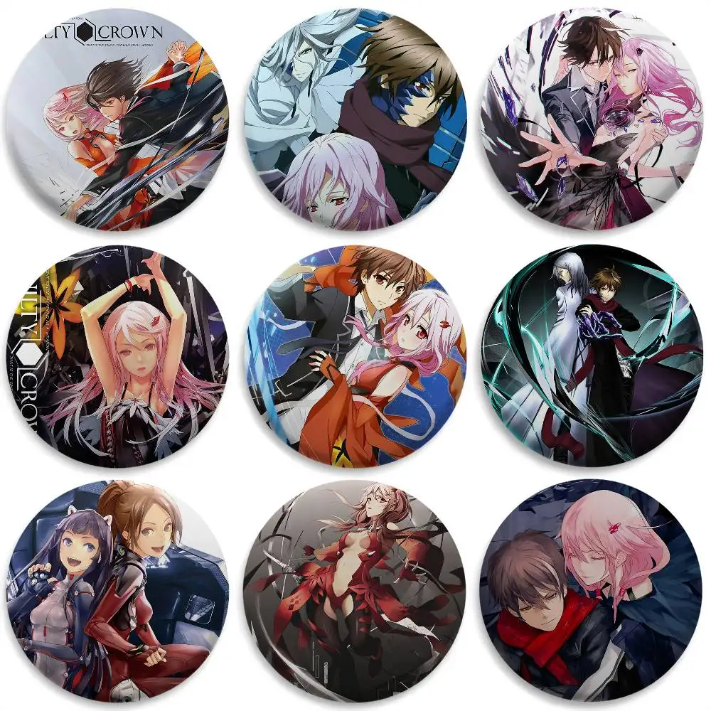 

G-Guilty Crown Anime Badges Round Exquisite Badge Brooches Creative Pins For Clothes Hat Backpack Gift Accessories