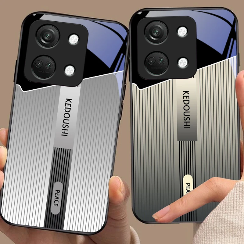 شريط متدرج رمادي لهاتف OnePlus Nord CE N3 30 2 N20 4 2T 2 Lite 5G Ace 5 2V 6 7 10 8 9 12 13 حافظة هاتف من الزجاج المقسى باللون الأسود