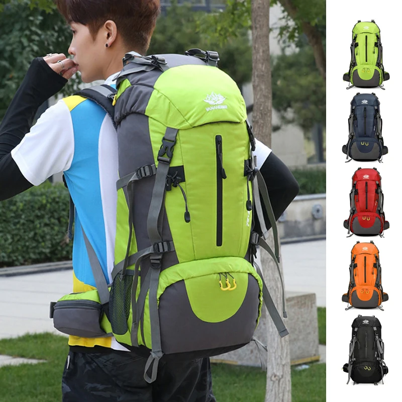 

Mountaineering Bag, Large Capacity Wear-Resistant And Rainproof Nylon, Outdoor Multifunctional Camping, Hiking Sports Backpack