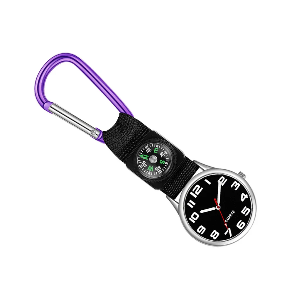 1 قطعة ساعة الجيب الطبية الأرجواني للممرضات أسلوب بسيط ممرضة ساعة بروش ساعة محمولة للعاملين #4