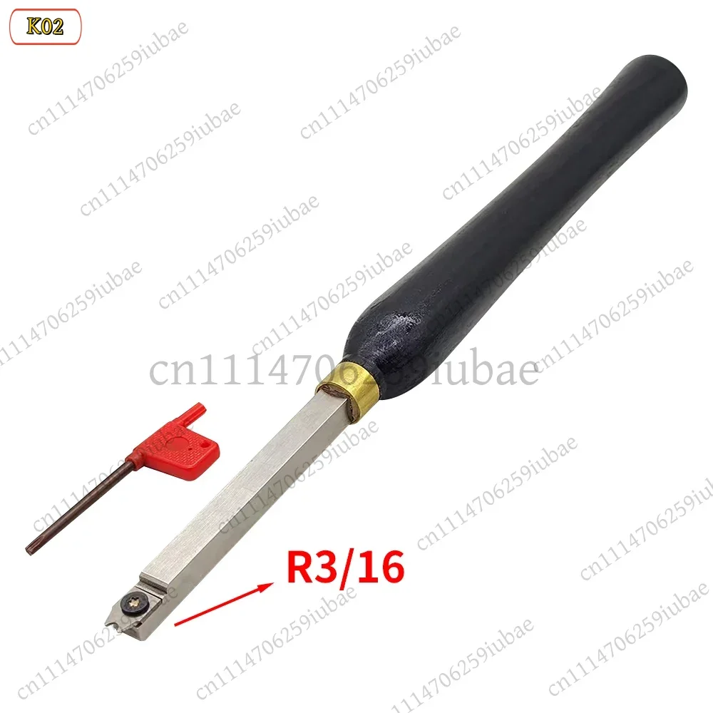 BK 4Pcs Negative Rake Beading HSS Hollow Woodturning Cutters Interchangeable for Spindle Projects, Replacement Tools