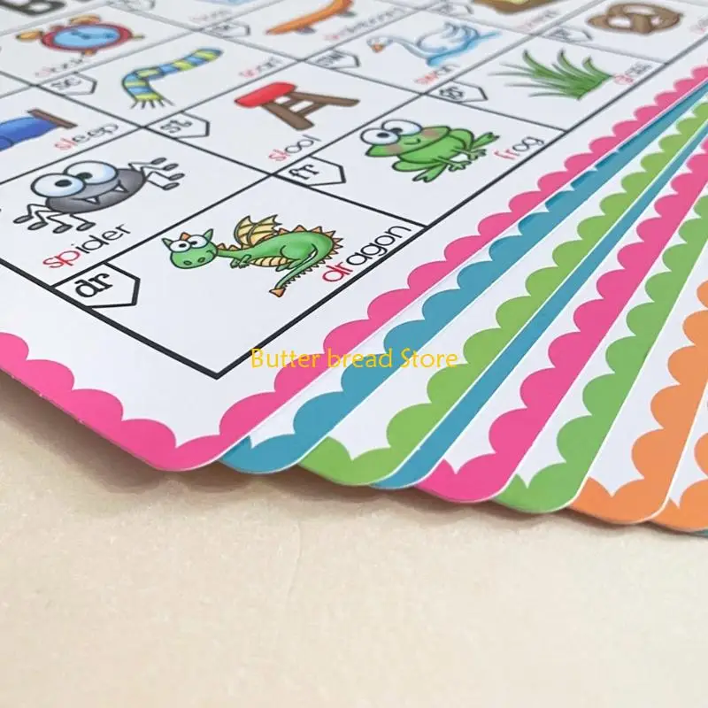 Picture 6: W89C Kids Alphabets Phonics Posters Learning Charts Friendly Classroom Alphabets Sound Visual Aids For Early Reading Skills