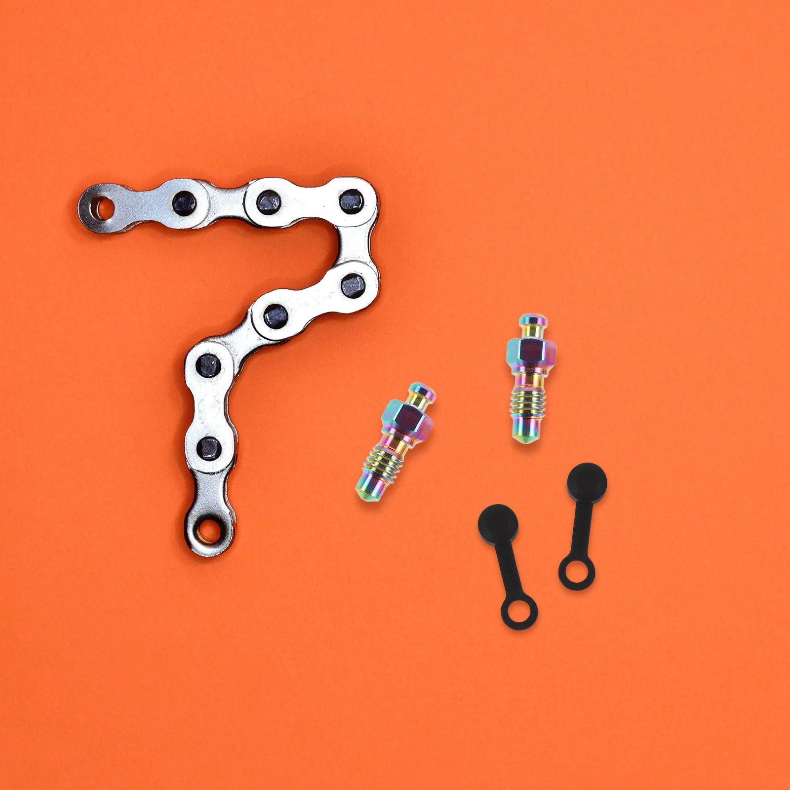 1 مجموعة دراجة مكبح قرصي النازف المسمار مواد عالية القوة موثوقة على المدى الطويل استخدام غطاء يحمي نظام دراجة نارية