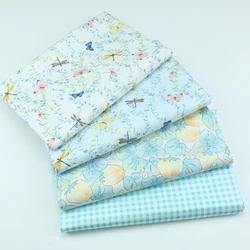 Handmade Cotton Fabric for DIY, Cartoon, Gragonfly, Butterfly, Strawberry, Baby Dress, Skirt, Home Decor, Decal Fabrics