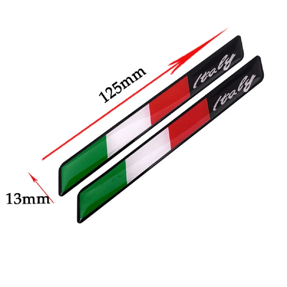 For DUCATI VESPA Gts 300 Gtv RA LX Sprint Flag Sticker Motorcycle Waterproof Glue Drop Tri Color Flag of Italy Decorative Decal