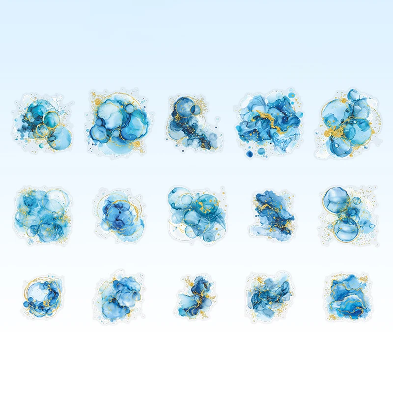 قطعتان من ملصقات سلسلة Star Track، تصميم مزج الألوان المائية، مناسبة للقرطاسية، وديكور المذكرات، وما إلى ذلك