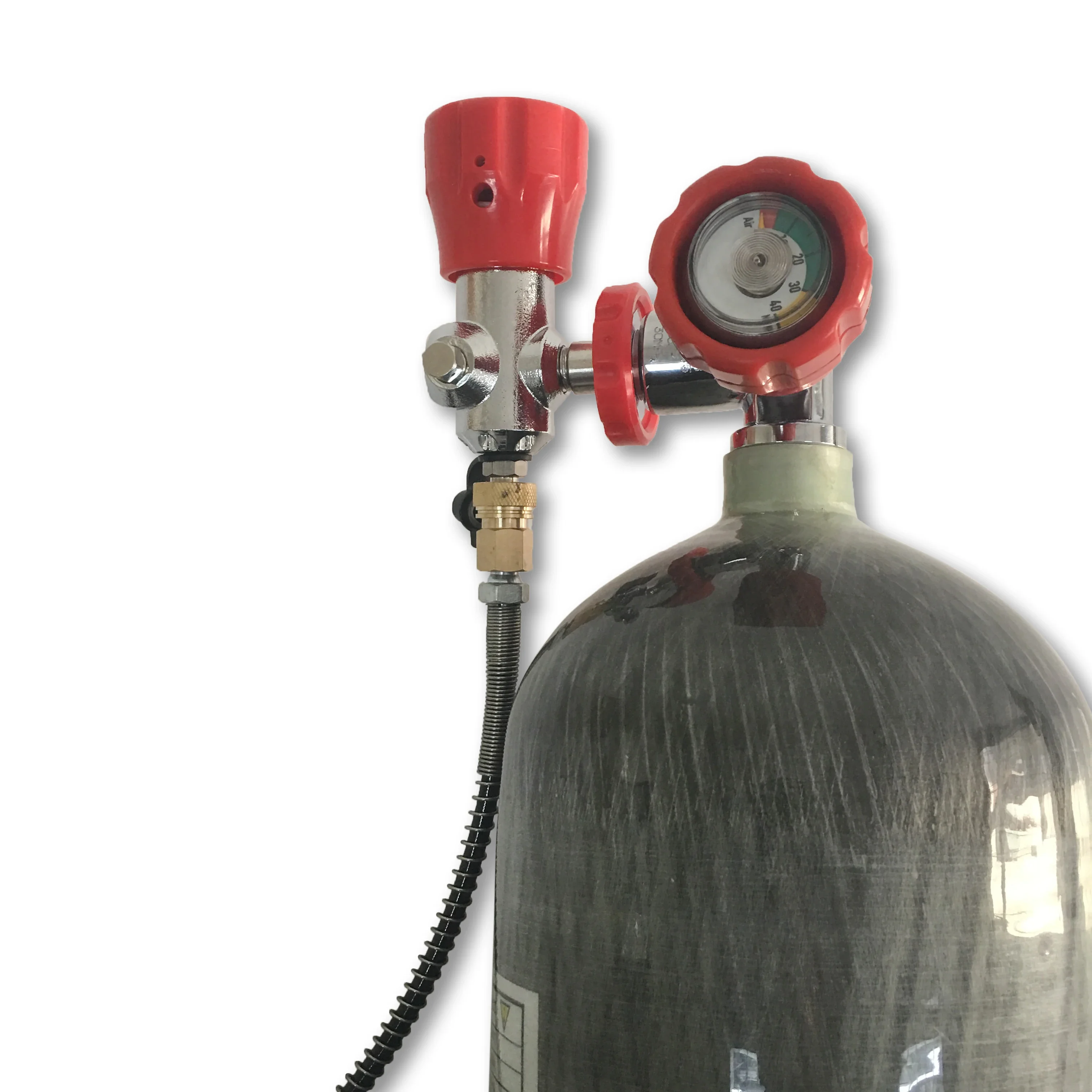 ACECARE 6.8L 300Bar Carbon Fiber Cylinder 4500Psi Diving Tank Valve Fill Station Hpa Scuba Rebreather Fire Safety