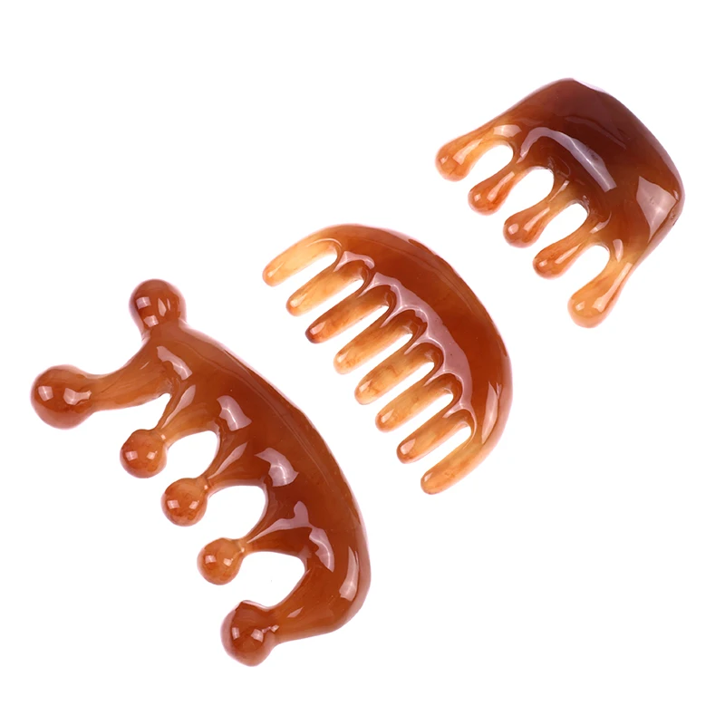 1 Pcs Natural Ox Horn Pocket Comb Wide Toothed Comb SPA Guasha Scalp Massage Brush Hair Care Tool High Quality