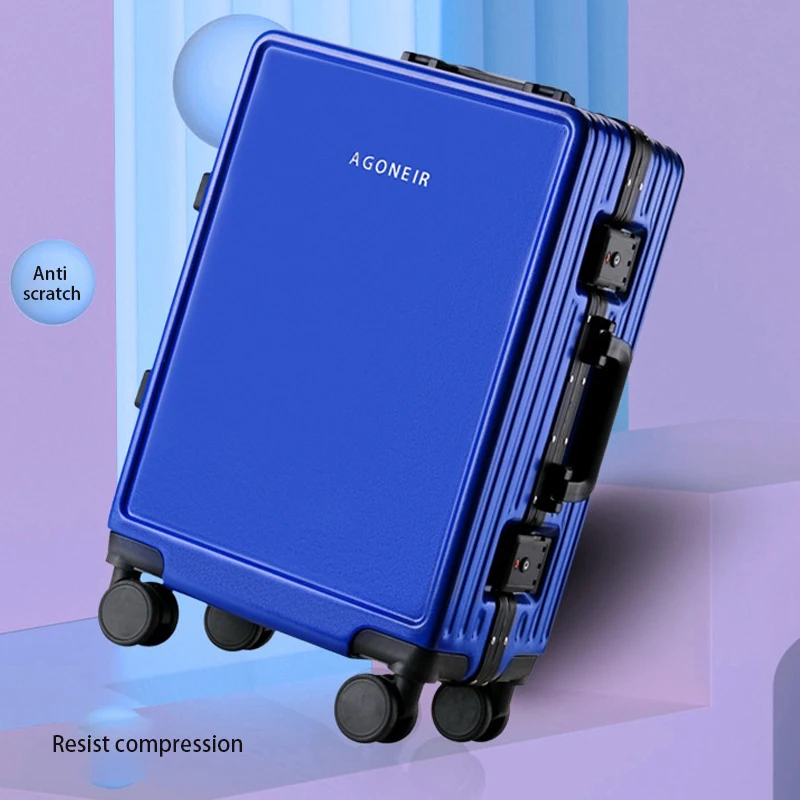 Aluminum Frame Travel Case Lightweight PC 20 Inch Boarding Case 24" Silent Universal Wheel Suitcase 28" Large Size Luggage