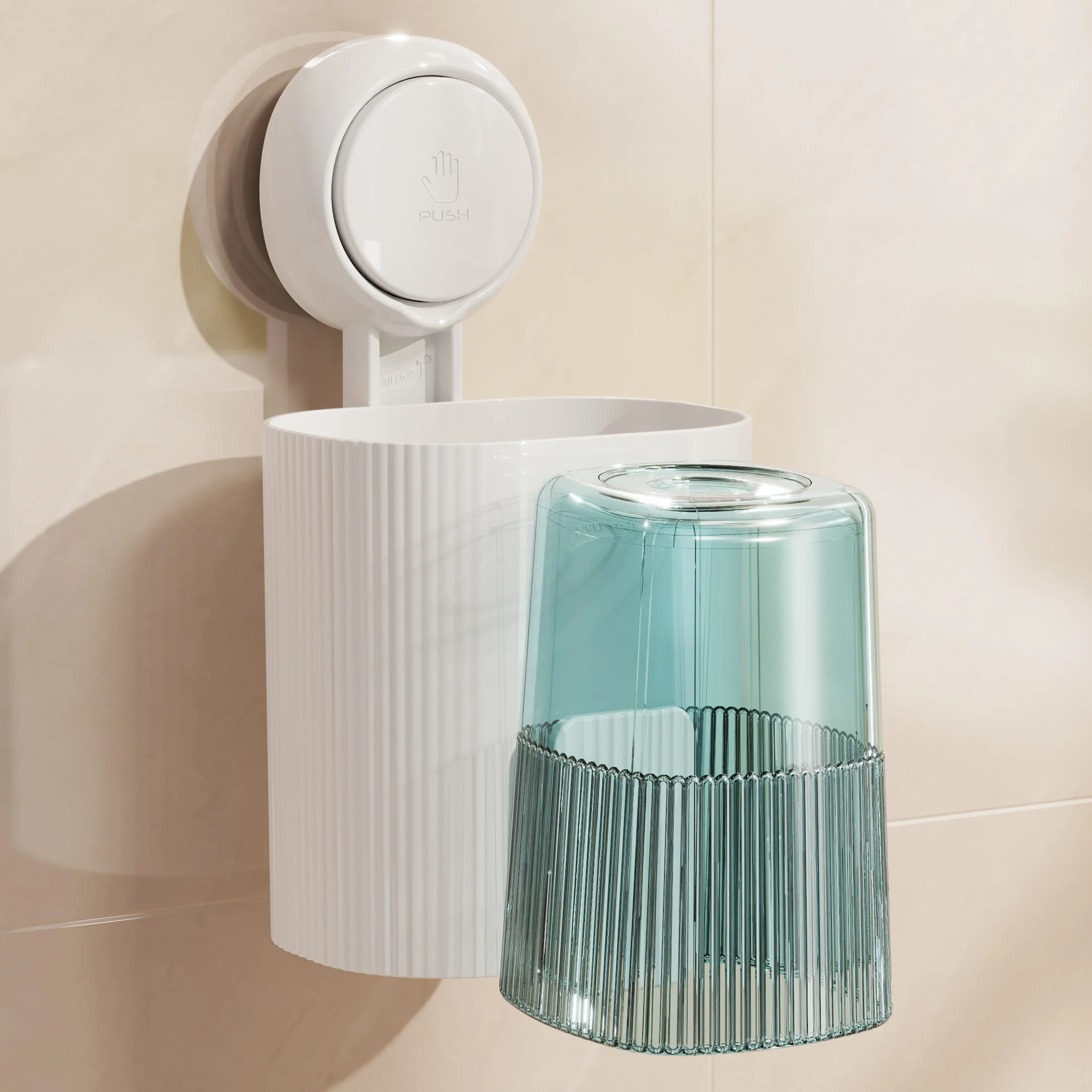 TAILI Suction Cup Toothbrush Holders for Bathroom Wall Mounted Electric Toothbrush Organizer Punch-free Tooth Brush Rack