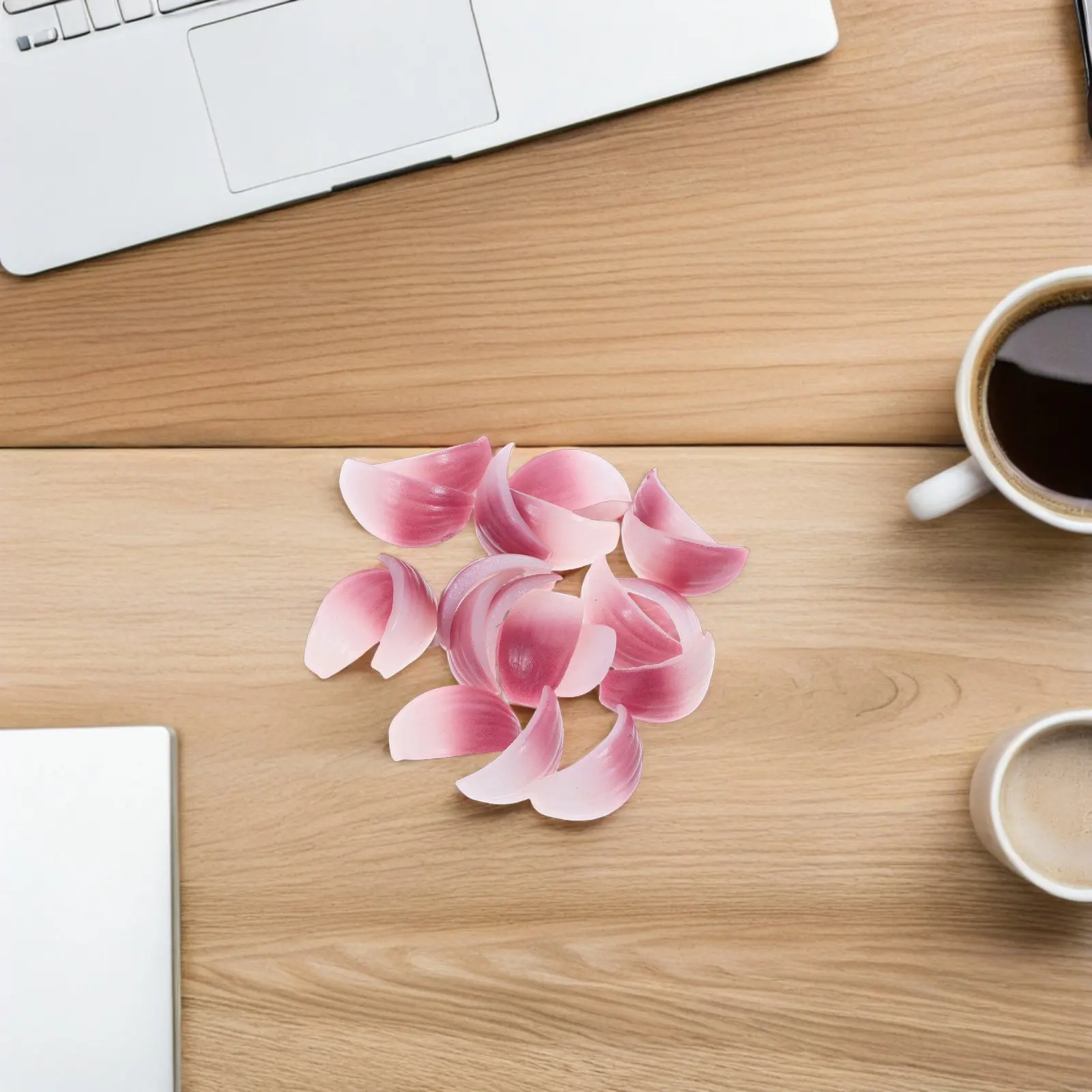 

20 шт. реалистичных искусственных ломтиков лука, имитация овощей для декора кухни, украшения для вечеринок, реквизит для фотосессий, реалистичная имитация еды