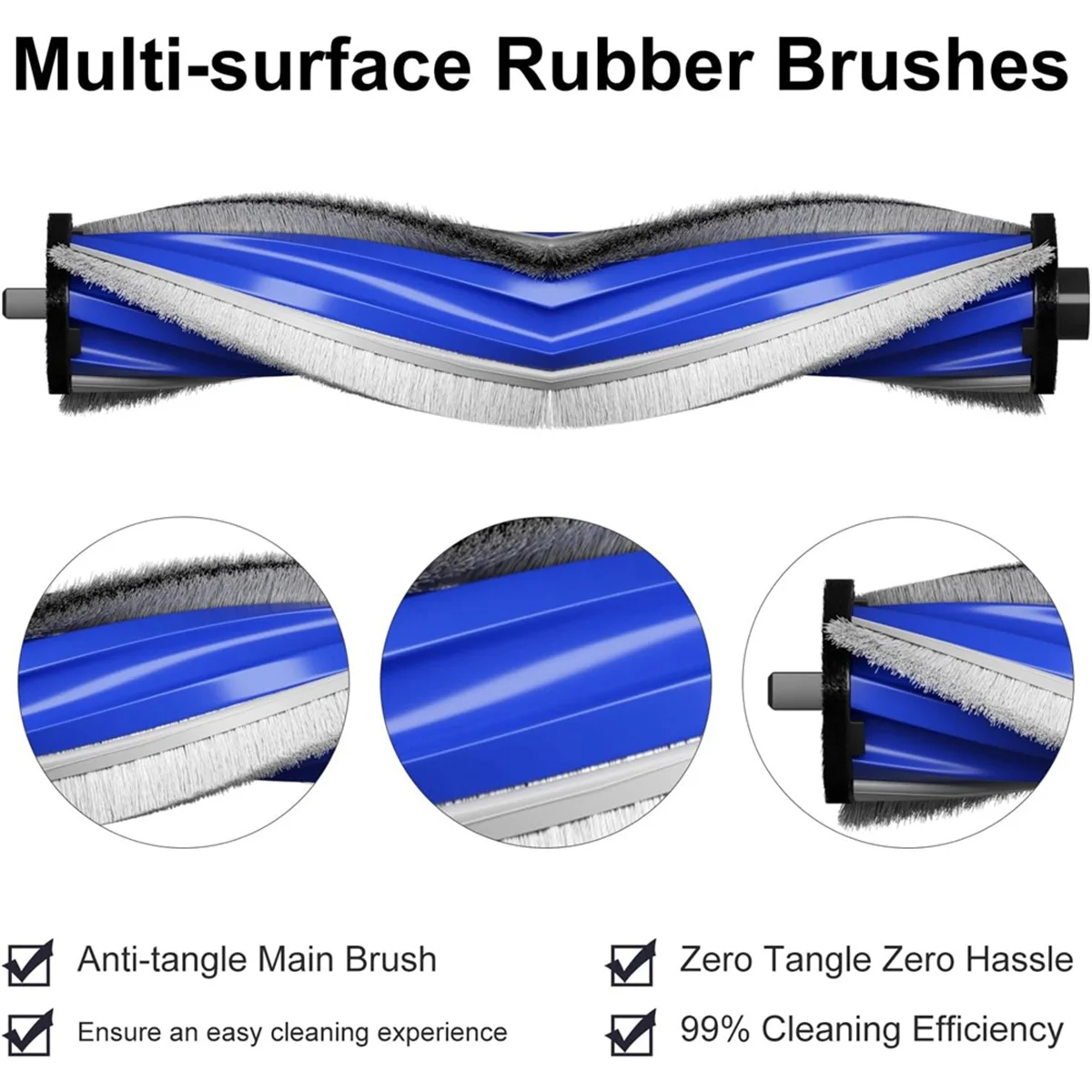 A66T-T30s Vacuum Accesories Kit for ECOVACS DEEBOT T30S Combo Robot Vacuum Replacement Parts Brush Filters