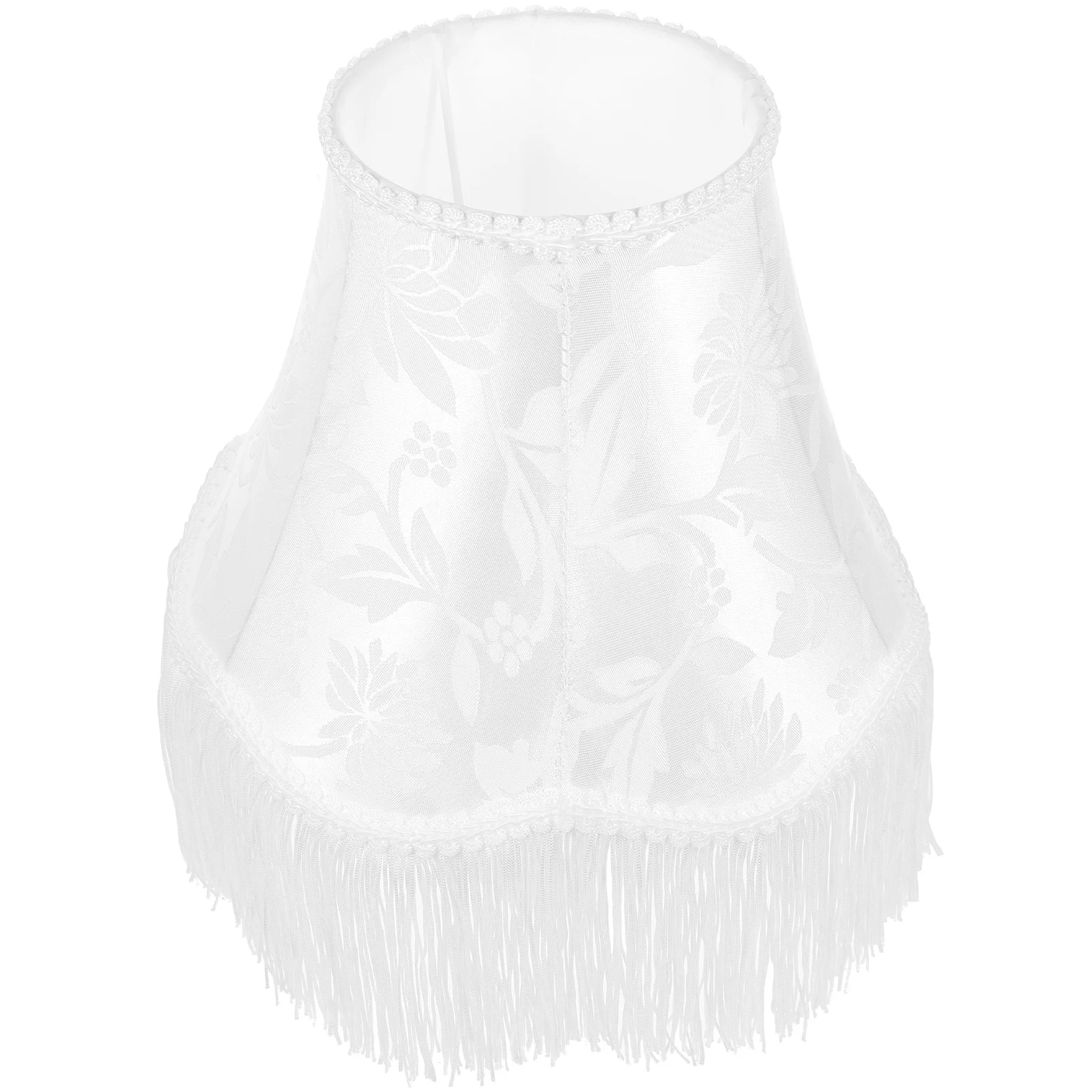 Retro Fringe Vintage Lampshades Tassel Desk Pink Flower Fabric Lamp Shades Cover Bedside Table E27 Lighting Accessories